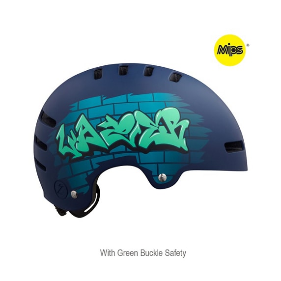 Lazer Hjälm One+ MIPS Matt Blå Graffiti