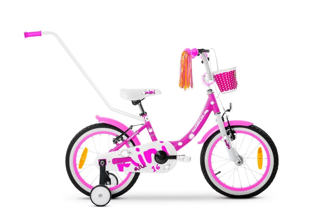 Tabou Mini Alu 12" Rosa/Vit