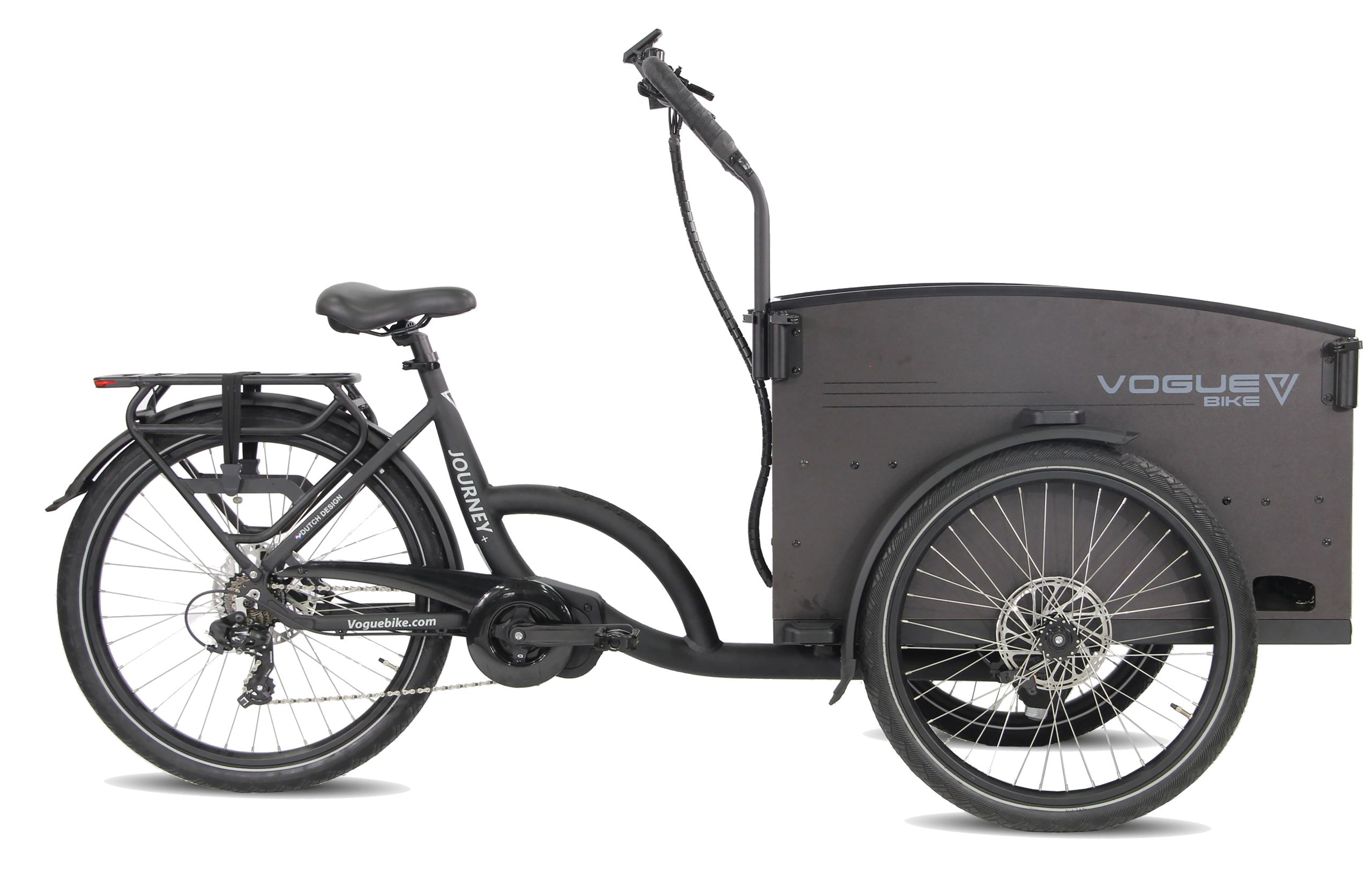 Vogue Lådelcykel Journey + MD Mattsvart
